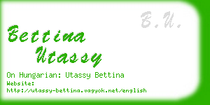 bettina utassy business card